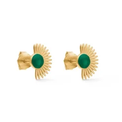 ENAMEL ARMY SOLEIL STUD GULD