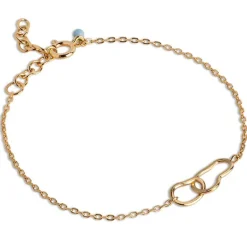 ENAMEL B115G ORGANIC DOUBLE CIRCLE BRACELET GULD