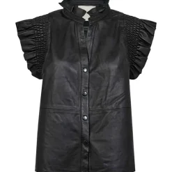 Gossia Boca RatonGO Leather Shirt Black