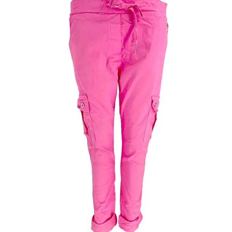 J By J 95870 Stretch Cargo Pants Pink