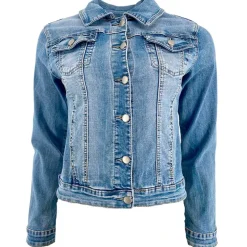 J BY J 1036 Stretch Denim Jacket Blå