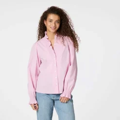 Neo Noir Brielle Stripe Shirt Light Pink