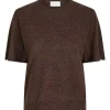 Neo Noir Missy Knit Tee Brown Melange