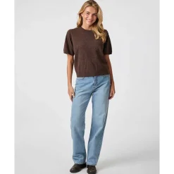 Neo Noir Missy Knit Tee Brown Melange