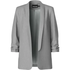 Pieces PCBosella 3/4 Blazer Noos Light Grey Melange
