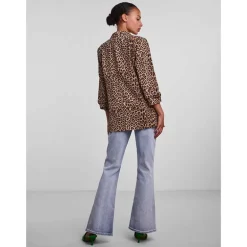 Pieces PCBosella 3/4 Printed Blazer Noos BC Natural Leo