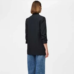 Pieces PCBosella New 3/4 Printed Long Blazer Black