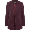 Pieces PCBozzy LS Loose Blazer Noos Grape Wine