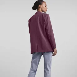Pieces PCBozzy LS Loose Blazer Noos Grape Wine