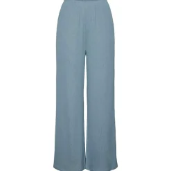 PIECES PCJULES HW WIDE PANTS D2D PB BLÅ