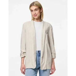 Pieces PCPia Bosella Blazer WVN Noos Birch Melange