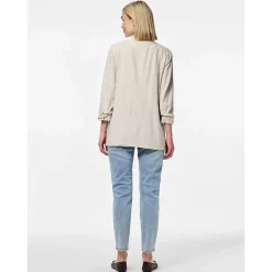 Pieces PCPia Bosella Blazer WVN Noos Birch Melange